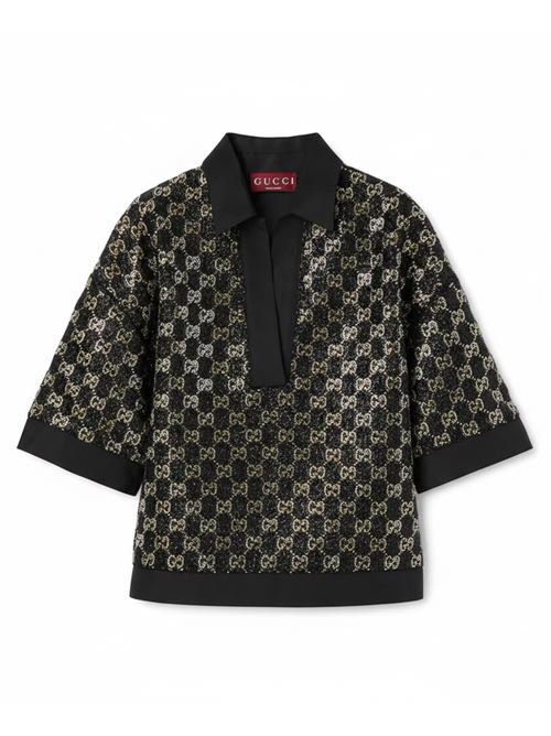 Top in tweed di lana lamé GUCCI | 846682ZARWY1000
