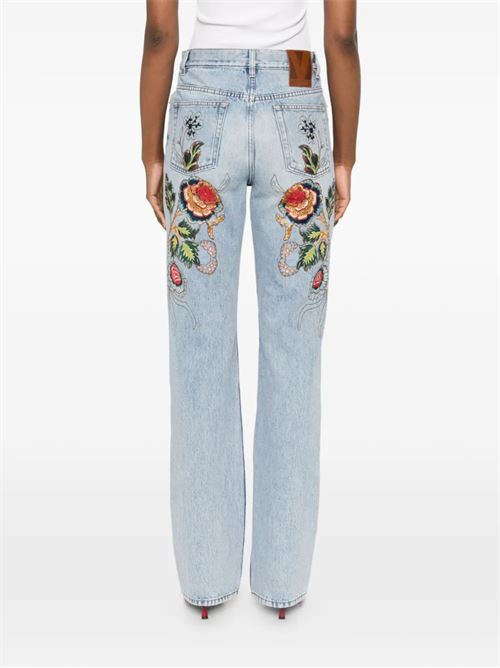 Jeans con ricamo floreale VALENTINO | BDD2AX9YC508