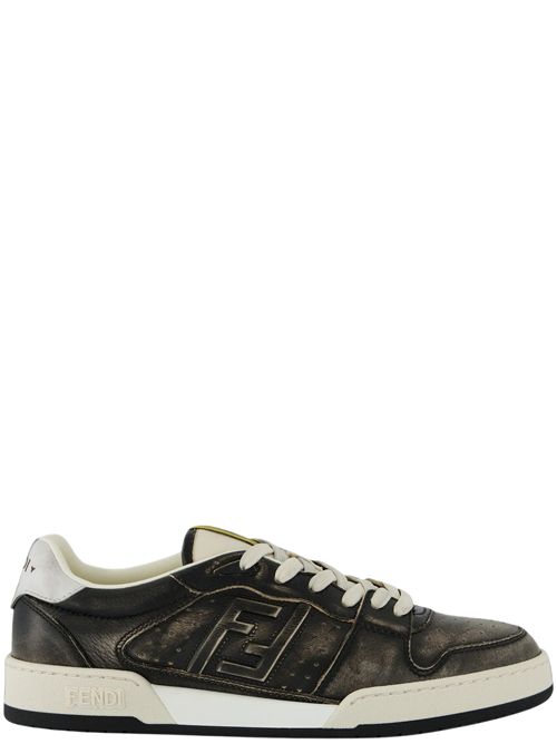 Sneakers con effetto vissuto e logo FF FENDI | 7E1971B17YF1XJT