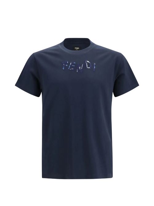 T-shirt in cotone FENDI | FY1319AUOBF0PTH